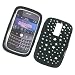 RIM BlackBerry Bold 9000 Laser Silicone Skin Case Soft Image Cover "Black Stars" Design