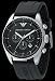 Emporio Armani Men's Black-Dial Chronograph Watch Image