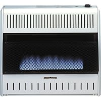 PROCOM Blue Flame Vent Free Wall Heater - 30,000 BTU Output, 1000 Sq. Ft. Heating Capacity, Model# MD300TBA