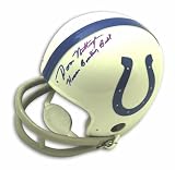 Autographed Don Nottingham Baltimore Colts Mini Helmet Inscribed Human Bowling Ball
