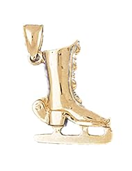 CleverEves 14K Gold Pendant 3mm Skating, Gymnastics 6 - Gram(s)