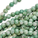 China Jade 6mm Round Beads Green / 16 Inch Strand