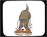 Mouse Pad with dog, eating, pet, steak
