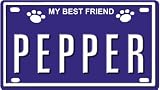 41RtSPkNDXL. SL160  PEPPER Dog Name Plate for Dog House. Over 400 Names Availaible. Type in Name Dog Plate in Search. Your Dog Name will show up.