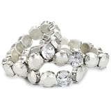 Lee Angel Piper 3-Strand Metal And Glass Stret