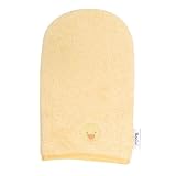 Baby Mitten - wash hand towel cloth - Flannel - Yellow