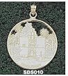Driver Number 1 Flip Flop 5/8" Charm/Pendant -14K/10K, Stainless Steel or Gold Plated
