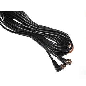 Maxsima - 5 Meter PC to PC, Male to Male Flash PC Sync Cord Cable for Nikon Canon Sony Olympus Pentax Fuji etc.. 'Screw lock' type plugs.