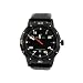 Plerre Jill WAT1068MBK Silver Effortless Men Watch in Black Silicone Strap for Everyday Apparel
