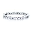 Clear Cubic Zirconia CZ Sterling Silver Eternity Band Ring 2mm - Nickel Free Engagement Wedding Band Ring
