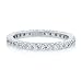 Clear Cubic Zirconia CZ Sterling Silver Eternity Band Ring 2mm - Nickel Free Valentine Engagement Band Ring