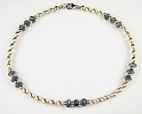 LABRADORITE 14Kt Gold Filled Gemstone Ankle Bracelets: Handmade Jewelry with Adjustable 1 Inch Extension