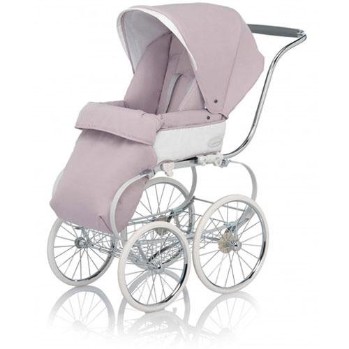 Inglesina CLASS111PES Classica Stroller with Hood and Frame Pesca - Pink White image