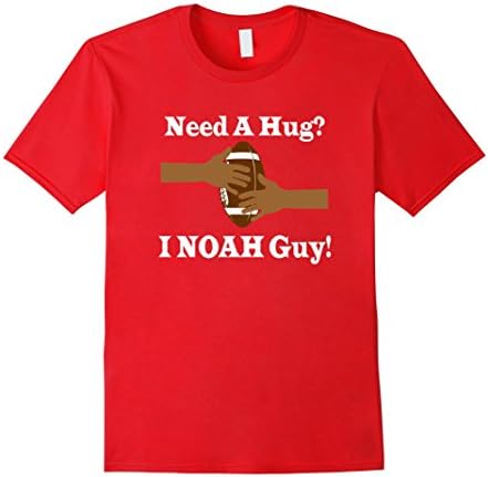 Men's Need A Hug? I Noah Guy! Funny Football Shirt Medium Red