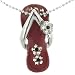 Red Beach Sandal Large Necklace Pendant