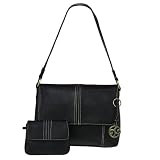 Merona® Large Leather Hobo Bag - Black