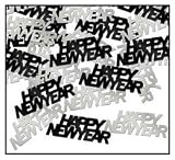 Black and Silver Happy New Year Confetti