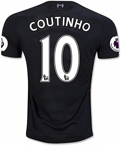 2016 2017 New Football Soccer Liverpool 10 COUTINHO Away Jersey Black