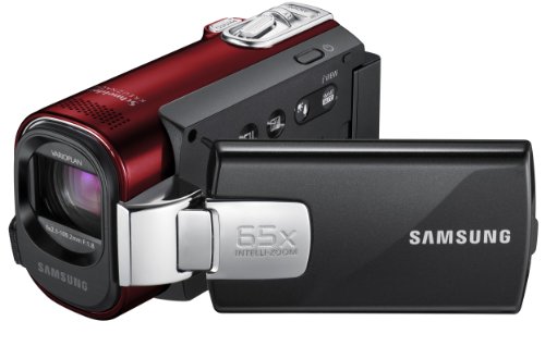 Samsung SMX-F40 Camcorder (SD/SDHC/MMC Kartenslot, 52-fach optischer Zoom, 6,9 cm (2,7 Zoll) Display) rot