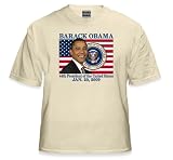 Barack Obama "Flag & Seal" T-Shirt (Khaki) #B190