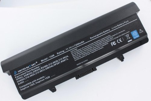 Dell 312-0763 Primary 9-CELL Battery GP952For Dell Inspiron 1525 Notebook