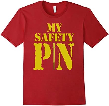 Men's My Safety Pin, AR-15 Firing Pin T-Shirt 2XL Cranberry
