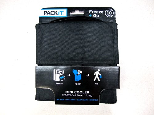 PackIt Freezable Mini Lunch Cooler, Black PackIt Freezable Mini Lunch Cooler, Black