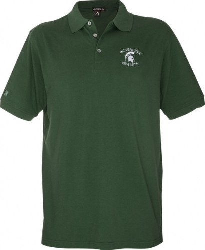 Michigan State Spartans Green Classic Pique Stainguard Polo Shirt