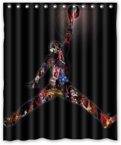 60(W)x72(H)-Inch Waterproof Bathroom I Love Basketball Shower Curtain by shower curtain