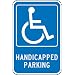 Accuform Signs FRA227RA Engineer Grade Reflective Aluminum Handicap Parking Sign, For Federal, Legend "HANDICAPPED PARKING" with Graphic, 12" Width x 18" Length x 0.080" Thickness, White on Blue