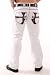 Mens DCoy White Jeans Boot Cut 5 Pocket Zipper Front