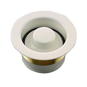 Waste Maid CSFS-BS-93 Mr. Scrappy Custom Color Brass Sink Flange/Stopper Set, Biscuit