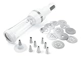 Cuisinart CCP-10 Electric Cookie Press with 12 Discs and 8 Decorating Tips, White