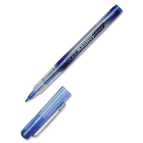 7520014612663 Liquid Magnus Roller Ball Stick Pen, Blue Ink, Needle, Dozen