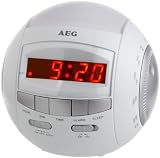 Produkt-Bild: AEG MRC 4109 Uhrenradio (UKW-/MW-Tuner, Wurfantenne, Uhr, Weckfunktion, Nachtlicht, Lautst&auml;rkeregler) wei&szlig;