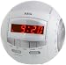 Produkt-Bild: AEG MRC 4109 Uhrenradio (UKW-/MW-Tuner, Wurfantenne, Uhr, Weckfunktion, Nachtlicht, Lautst&auml;rkeregler) wei&szlig;