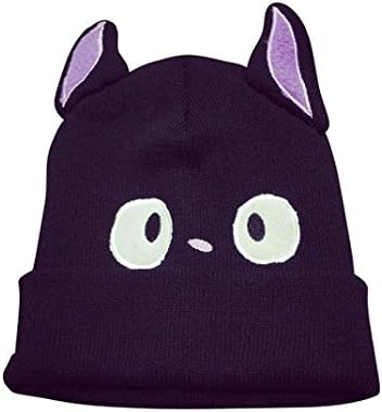 EKIMI Women Girl Cat Knitting Beanie Cap Warm Winter Ski Hat (Black)