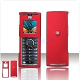 Soft RUBBER FEEL Red Case Cover for Brand BOOST MOBILE NEXTEL i425 Protective Cell Phone Hard SNAP-ON
