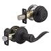 Kwikset 99910-041 Signatures Tustin Lever SmartKey Single Cylinder Combo Pack, Venetian Bronze