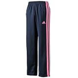 「(アディダス)adidas YB WIDE3 ウォームアップパンツ CU713 X47085 ダークネイビー/ウルトラピンクS12 150」の画像