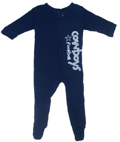 Dallas Cowboys Navy Pajamas Onesie Footed Sleeper Infant Size 6 - 9 Months