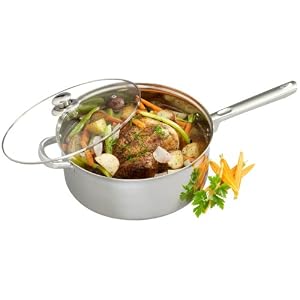 Basic Essentials 6 Quart Stainless Steel Jumbo Cooker with Glass Lid by 