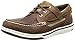 Sebago Triton Three Eyelets FGL Boat Shoes - Waxed Leather Moccasins with Breathable Mesh Lining, Comfy EVA Insole, and Strobel-Attached Rubber Outsole, Brown Cinnamon - 9