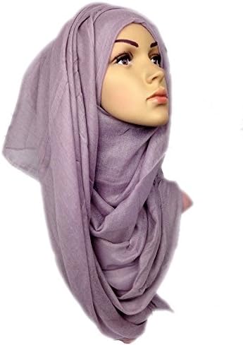 Plain Solid Viscose Maxi Large Hijab Scarf Shawl Pplmve