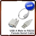 USB 2.0 Male To RS232 Serial DB9 9 Pin Female Cable