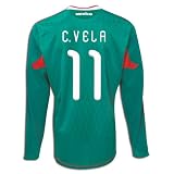 adidas Carlos Vela Mexico World Cup 2010 Long Sleeve Home Jersey