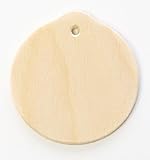 Package of 24 Unfinished Round Wood Christmas Ornaments - Ready to Be Painted and Decorated