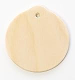 Package of 24 Unfinished Round Wood Christmas Ornaments - Ready to Be Painted and Decorated