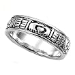 Sterling Silver Ring - Claddagh - 6mm Band Width in Sizes: 5-9