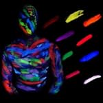 8 x UV-Bodypaint K�rpermalfarbe Schwa...